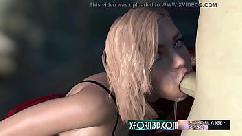 Busty blonde extreme blowjob face fucking